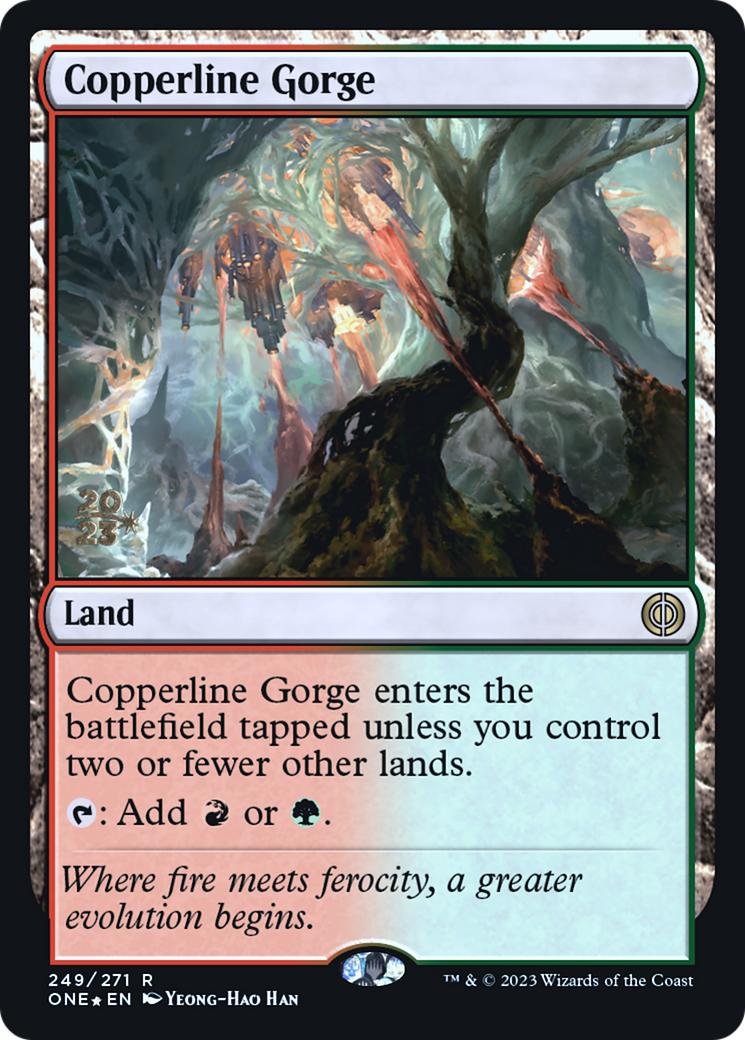 Copperline Gorge [Phyrexia: All Will Be One Prerelease Promos] | L.A. Mood Comics and Games