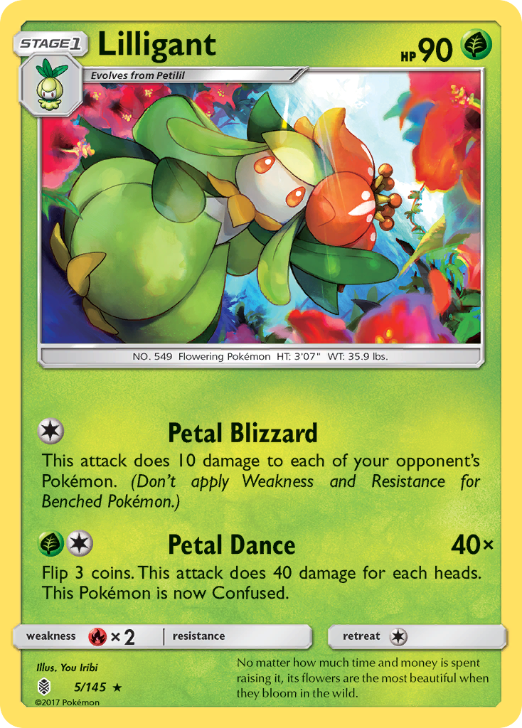 Lilligant (5/145) [Sun & Moon: Guardians Rising] | L.A. Mood Comics and Games