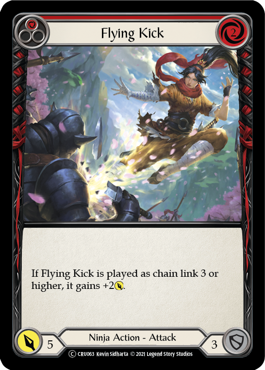 Flying Kick (Red) [U-CRU063] (Crucible of War Unlimited)  Unlimited Normal | L.A. Mood Comics and Games