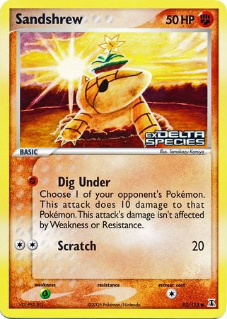 Sandshrew (82/113) (Stamped) [EX: Delta Species] | L.A. Mood Comics and Games