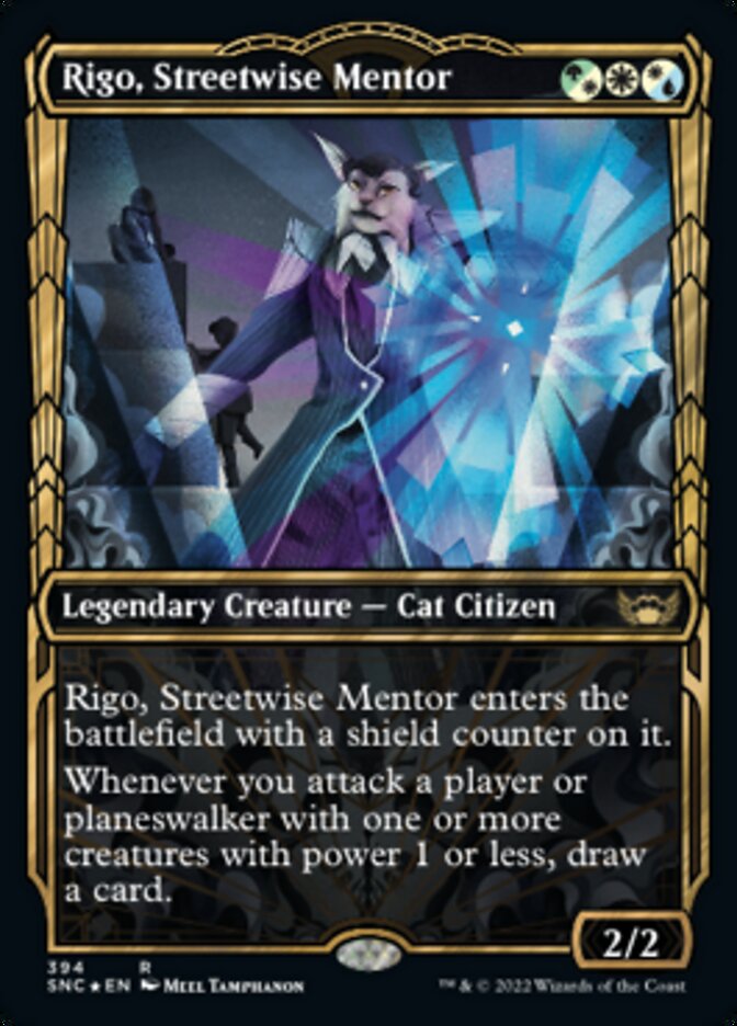 Rigo, Streetwise Mentor (Showcase Golden Age Gilded Foil) [Streets of New Capenna] | L.A. Mood Comics and Games