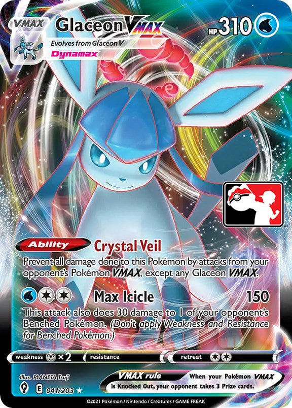 Glaceon VMAX (041/203) [Prize Pack Series One] | L.A. Mood Comics and Games