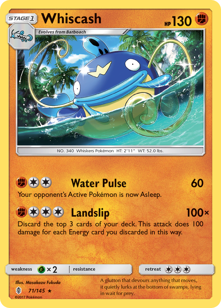 Whiscash (71/145) [Sun & Moon: Guardians Rising] | L.A. Mood Comics and Games