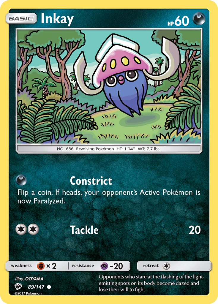 Inkay (89/147) [Sun & Moon: Burning Shadows] | L.A. Mood Comics and Games