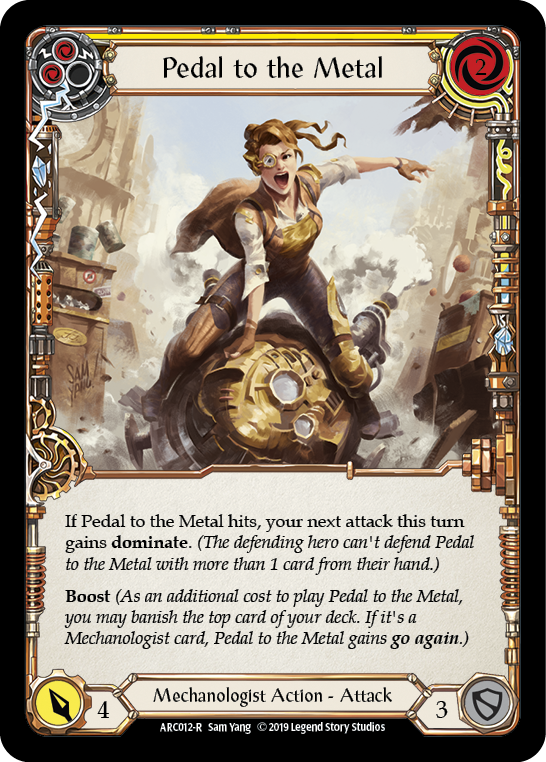 Pedal to the Metal (Yellow) [ARC012-R] (Arcane Rising)  1st Edition Normal | L.A. Mood Comics and Games