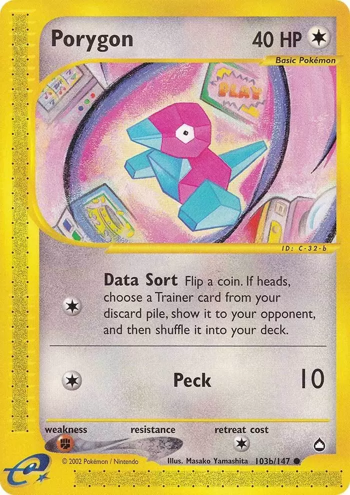 Porygon (103b/147) [Aquapolis] | L.A. Mood Comics and Games