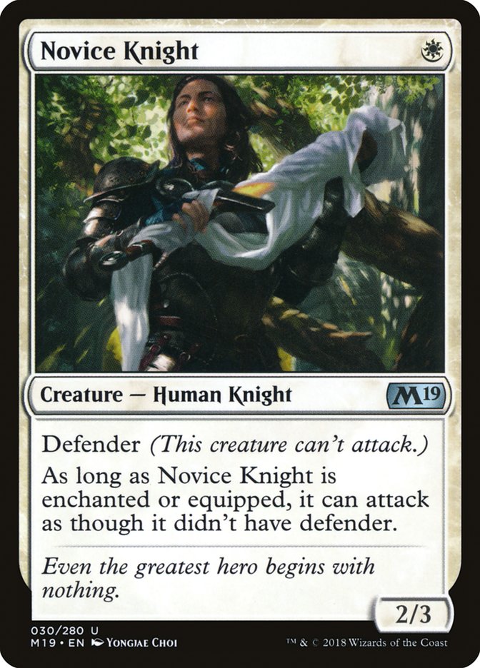 Novice Knight [Core Set 2019] | L.A. Mood Comics and Games
