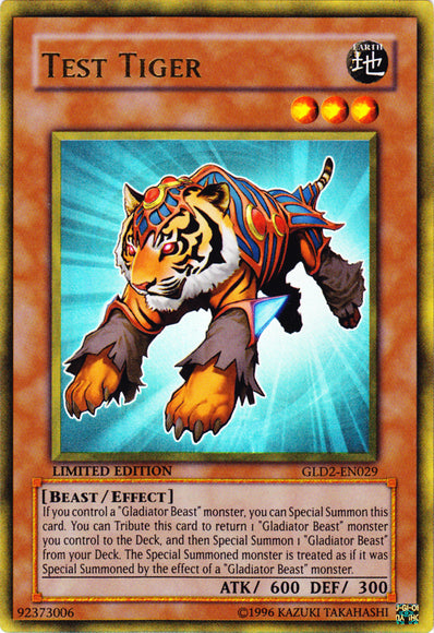 Test Tiger [GLD2-EN029] Ultra Rare | L.A. Mood Comics and Games