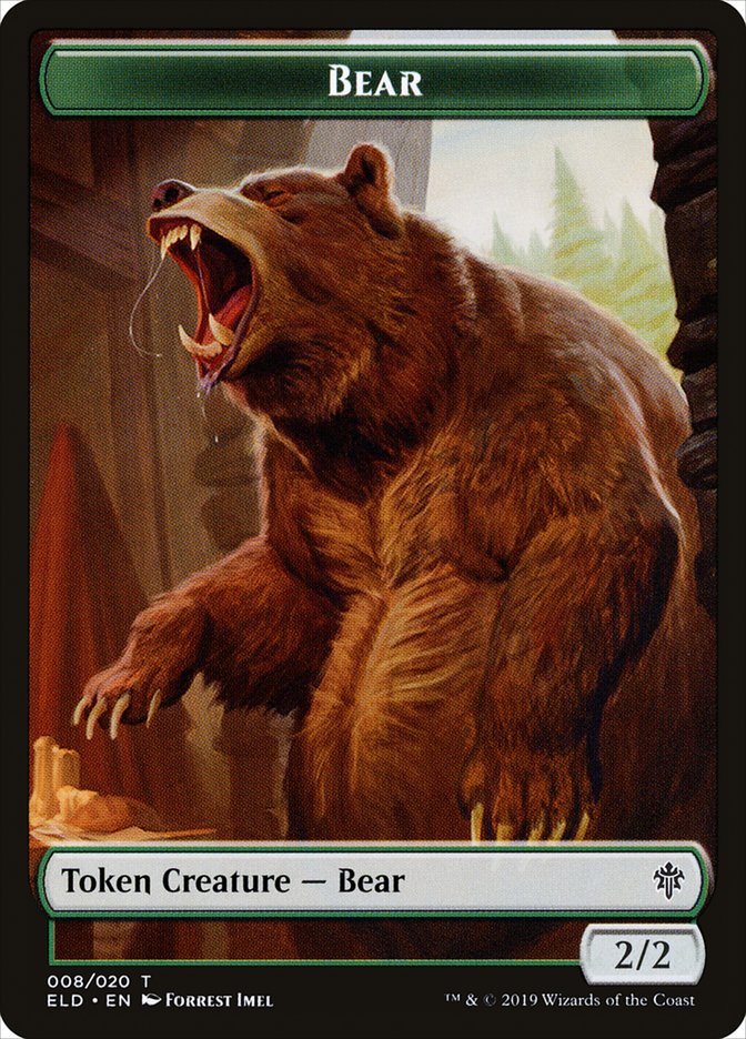 Bear Token [Throne of Eldraine Tokens] | L.A. Mood Comics and Games