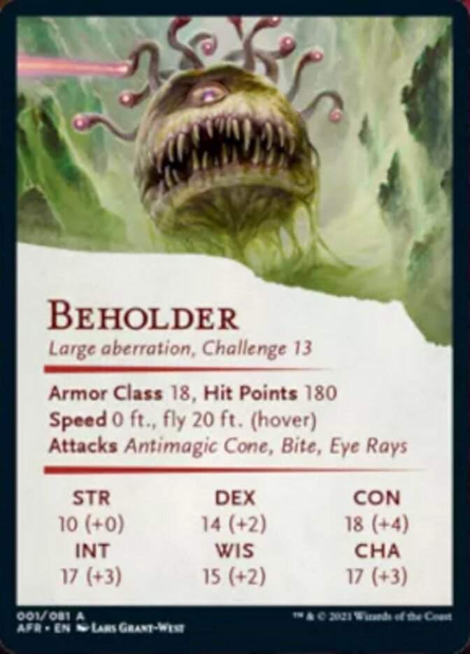 Beholder Art Card [Dungeons & Dragons: Adventures in the Forgotten Realms Art Series] | L.A. Mood Comics and Games