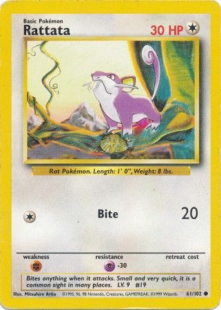 Rattata (61/102) [Base Set Unlimited] | L.A. Mood Comics and Games