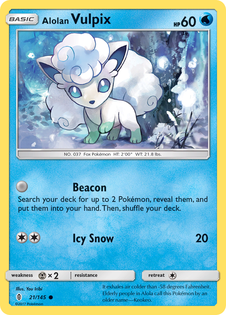 Alolan Vulpix (21/145) [Sun & Moon: Guardians Rising] | L.A. Mood Comics and Games