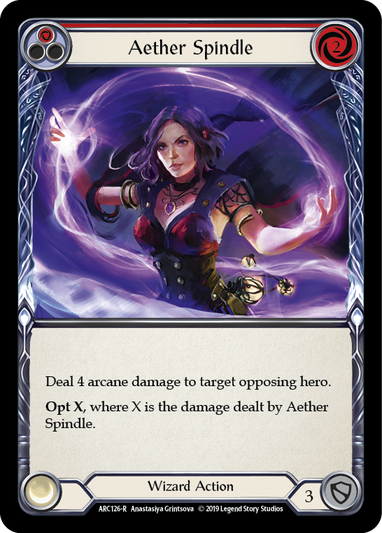 Aether Spindle (Red) [ARC126-R] (Arcane Rising)  1st Edition Rainbow Foil | L.A. Mood Comics and Games