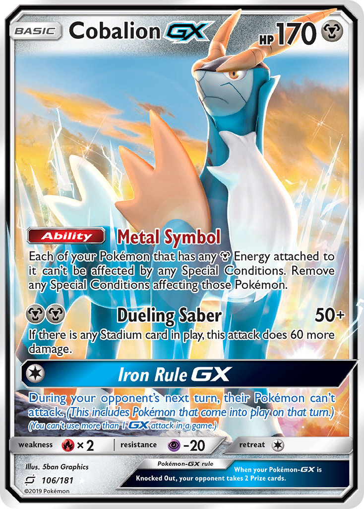 Cobalion GX (106/181) [Sun & Moon: Team Up] | L.A. Mood Comics and Games