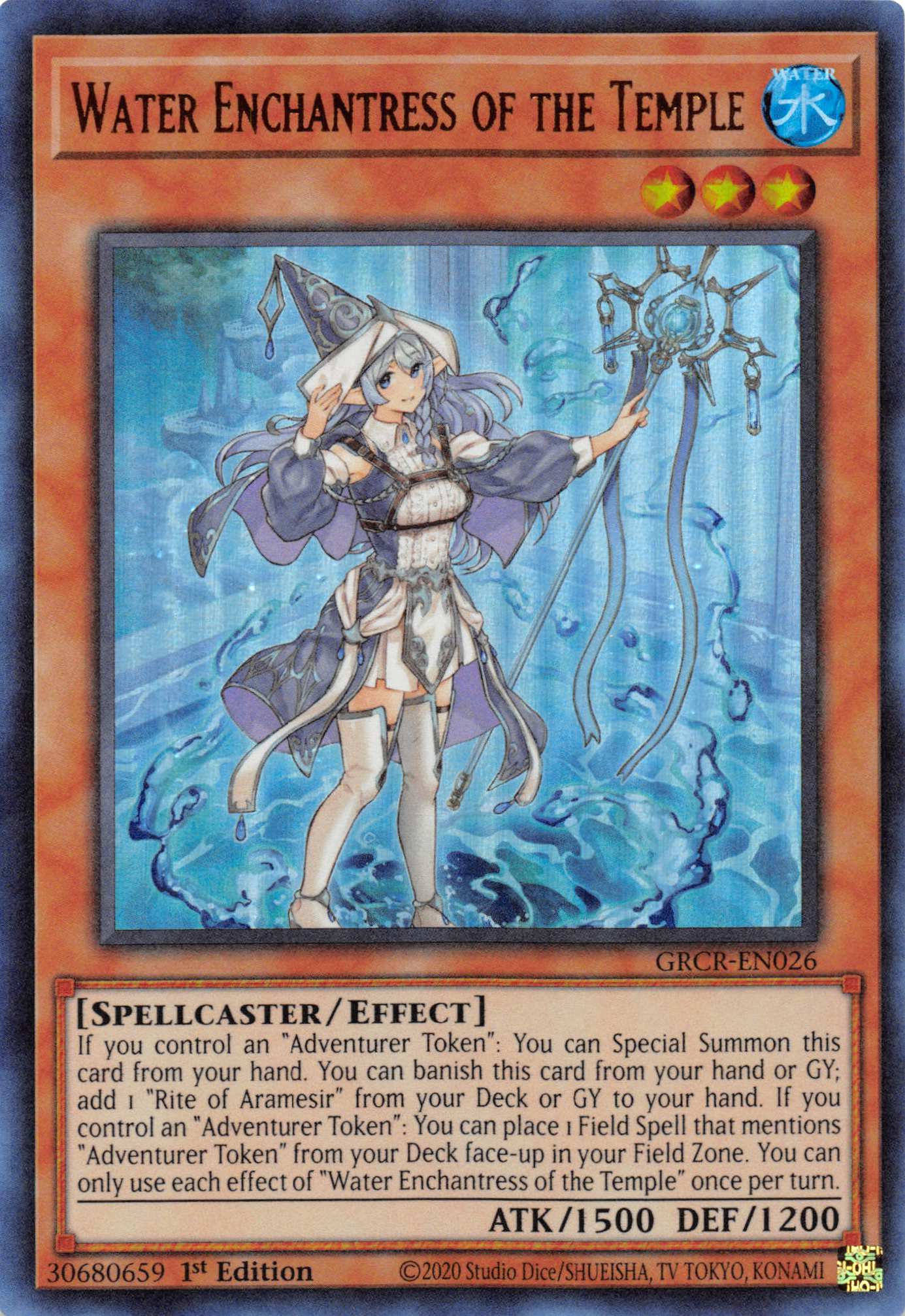 Water Enchantress of the Temple [GRCR-EN026] Ultra Rare | L.A. Mood Comics and Games