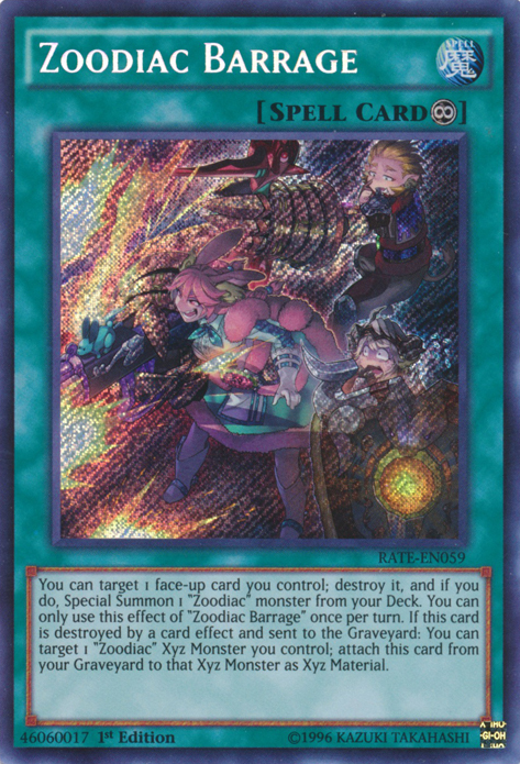 Zoodiac Barrage [RATE-EN059] Secret Rare | L.A. Mood Comics and Games