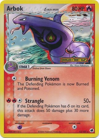 Arbok (13/101) (Delta Species) (Stamped) [EX: Dragon Frontiers] | L.A. Mood Comics and Games