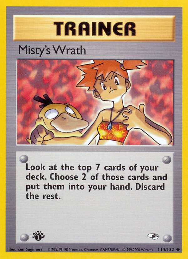 Misty's Wrath (114/132) [Gym Heroes 1st Edition] | L.A. Mood Comics and Games