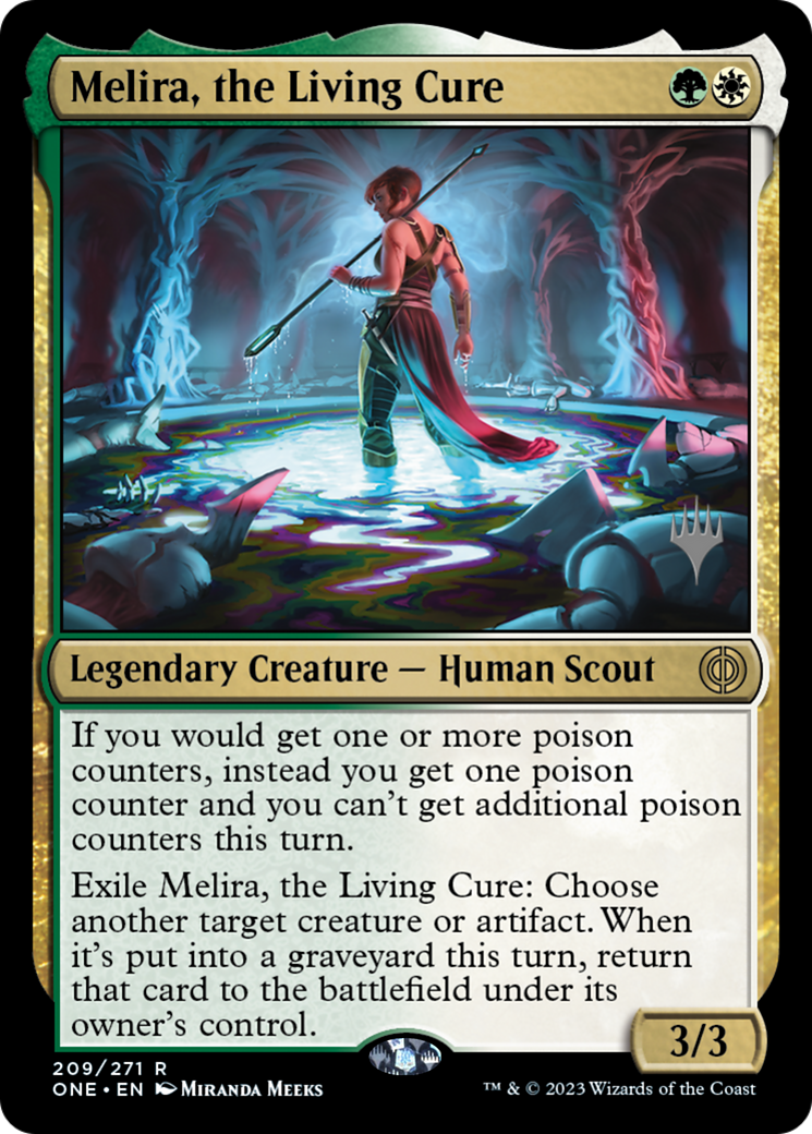 Melira, the Living Cure (Promo Pack) [Phyrexia: All Will Be One Promos] | L.A. Mood Comics and Games