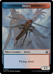 Soldier // Insect Double-Sided Token [March of the Machine Commander Tokens] | L.A. Mood Comics and Games