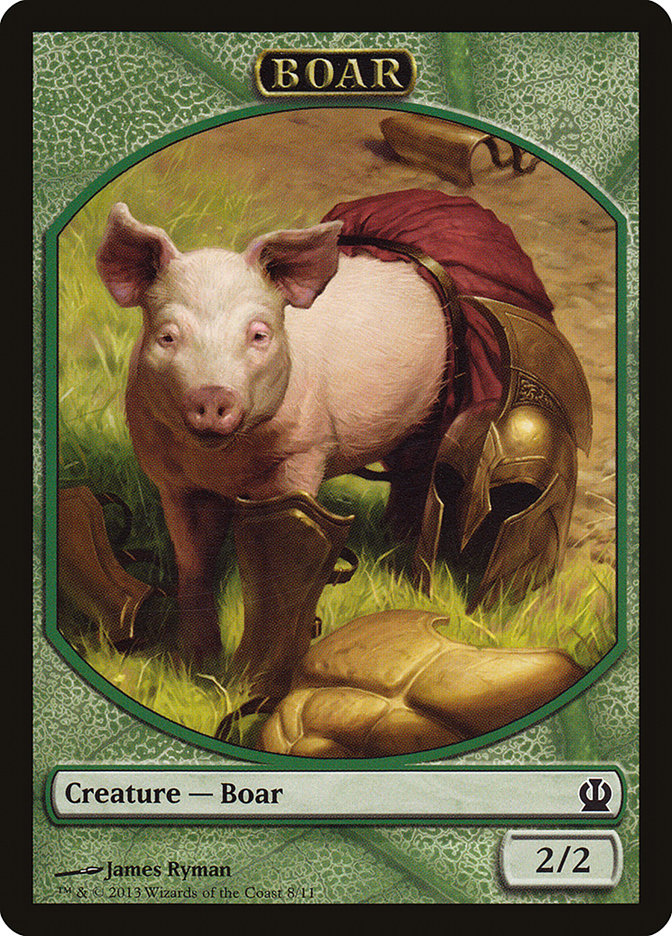 Boar Token [Theros Tokens] | L.A. Mood Comics and Games