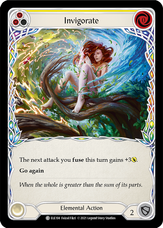Invigorate (Yellow) [ELE104] (Tales of Aria)  1st Edition Rainbow Foil | L.A. Mood Comics and Games