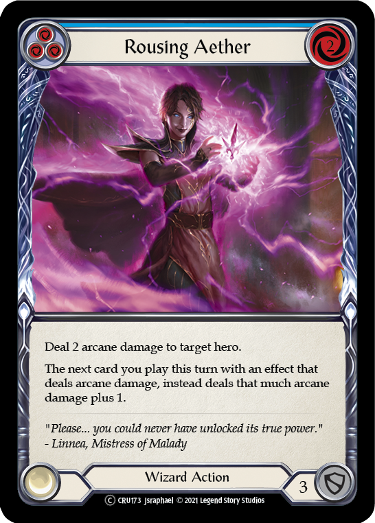 Rousing Aether (Blue) [U-CRU173] (Crucible of War Unlimited)  Unlimited Rainbow Foil | L.A. Mood Comics and Games