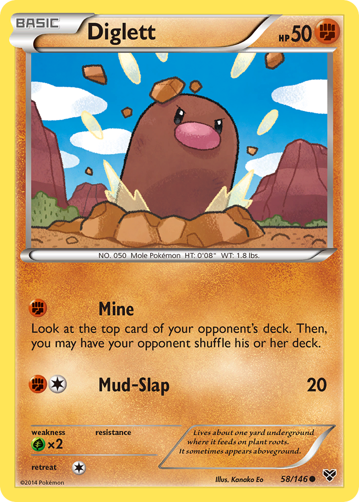 Diglett (58/146) [XY: Base Set] | L.A. Mood Comics and Games