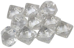 Chessex: Translucent D10 Dice Set | L.A. Mood Comics and Games