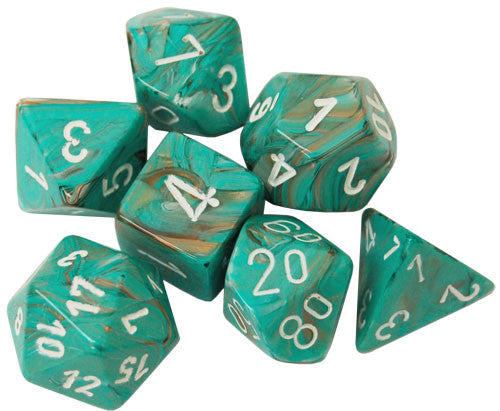 Chessex: Polyhedral Marble™Dice Sets (7pc) | L.A. Mood Comics and Games