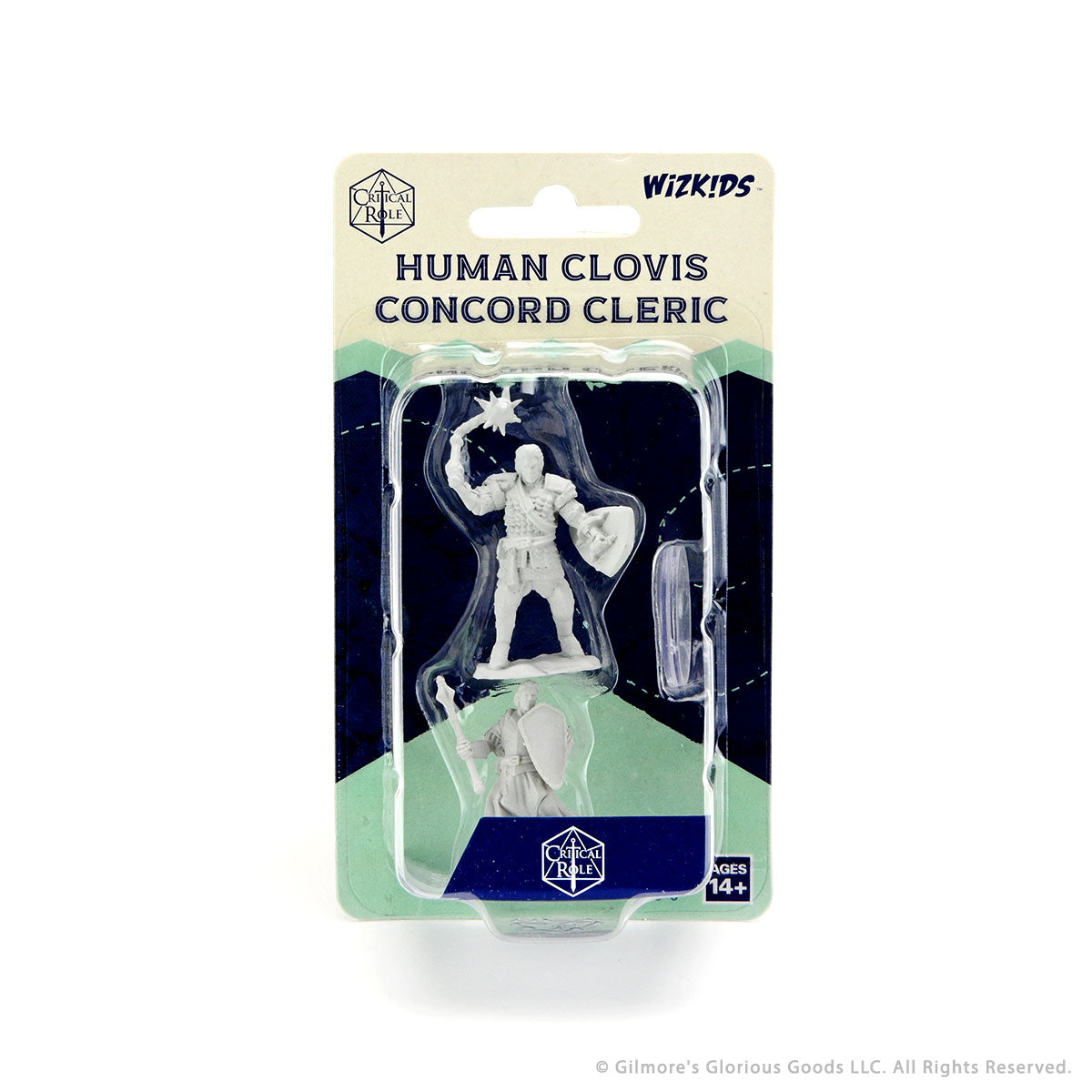 Critical Role Unpainted Miniatures Wave 1: Human Clovis Concord Cleric Male | L.A. Mood Comics and Games