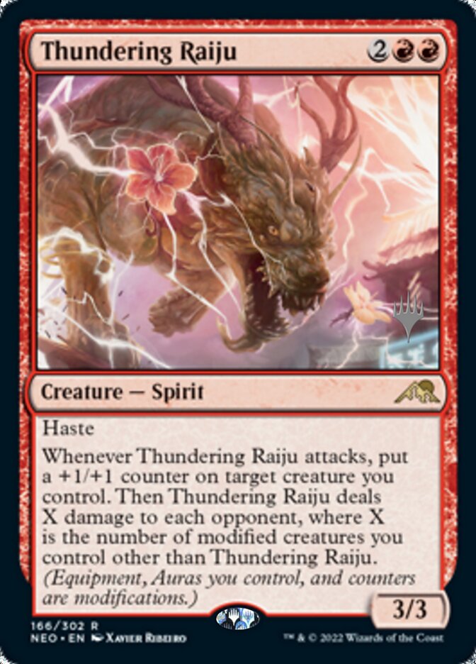 Thundering Raiju (Promo Pack) [Kamigawa: Neon Dynasty Promos] | L.A. Mood Comics and Games