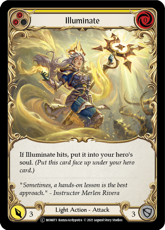 Illuminate (Yellow) [U-MON073-RF] (Monarch Unlimited)  Unlimited Rainbow Foil | L.A. Mood Comics and Games