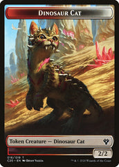 Bird // Dinosaur Cat Double-Sided Token [Commander 2020 Tokens] | L.A. Mood Comics and Games
