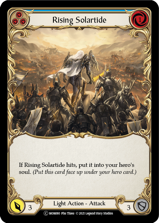 Rising Solartide (Blue) [U-MON080-RF] (Monarch Unlimited)  Unlimited Rainbow Foil | L.A. Mood Comics and Games