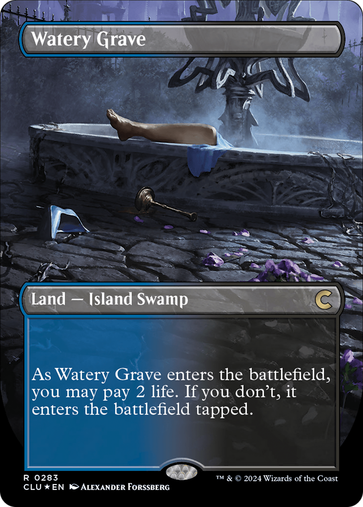 Watery Grave (Borderless) [Ravnica: Clue Edition] | L.A. Mood Comics and Games