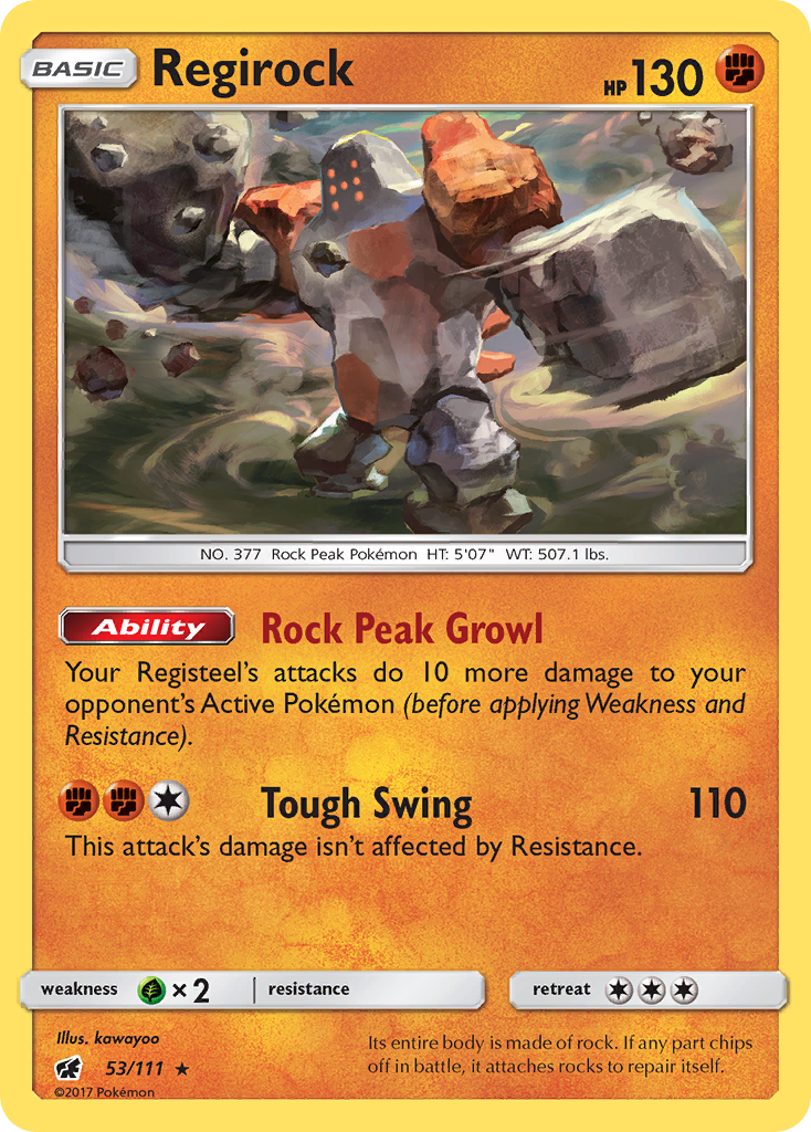Regirock (53/111) [Sun & Moon: Crimson Invasion] | L.A. Mood Comics and Games