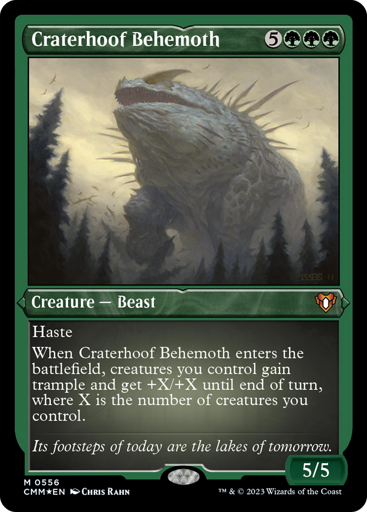 Craterhoof Behemoth (Foil Etched) [Commander Masters] | L.A. Mood Comics and Games