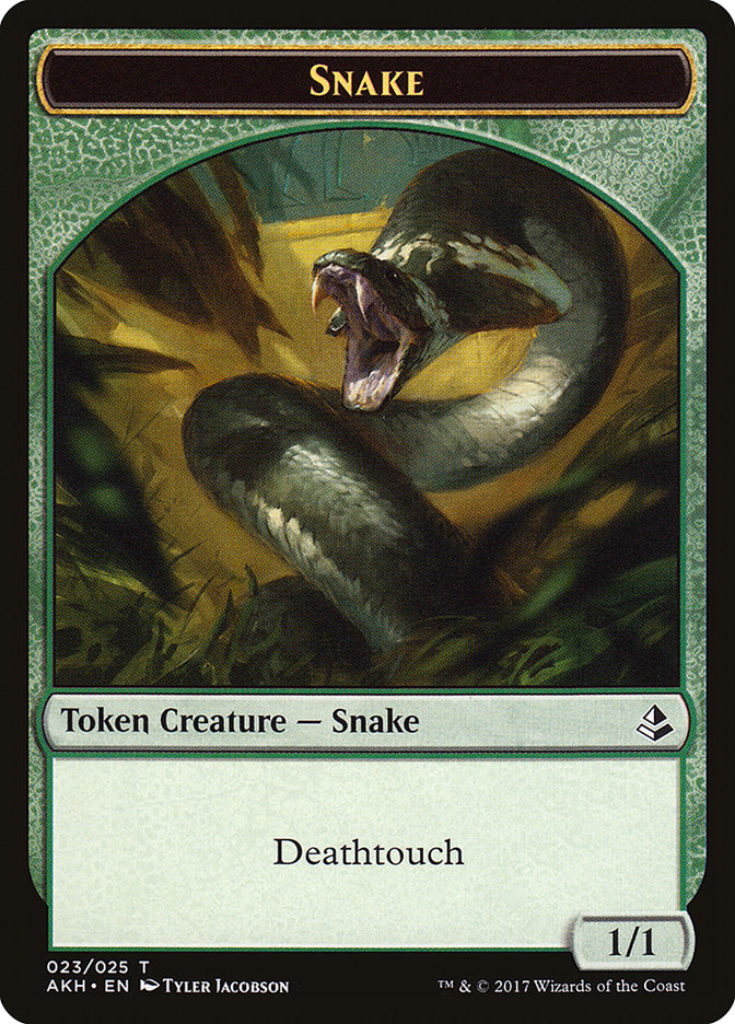 Trueheart Duelist // Snake Double-Sided Token [Amonkhet Tokens] | L.A. Mood Comics and Games