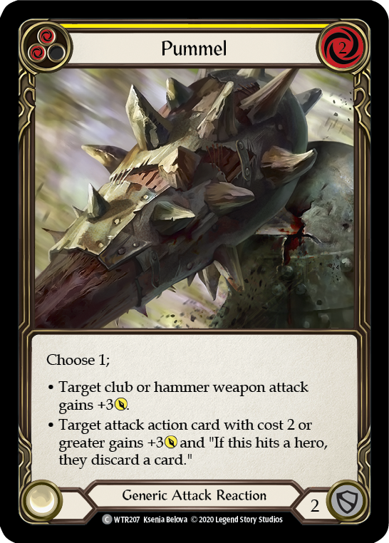 Pummel (Yellow) [U-WTR207] (Welcome to Rathe Unlimited)  Unlimited Rainbow Foil | L.A. Mood Comics and Games