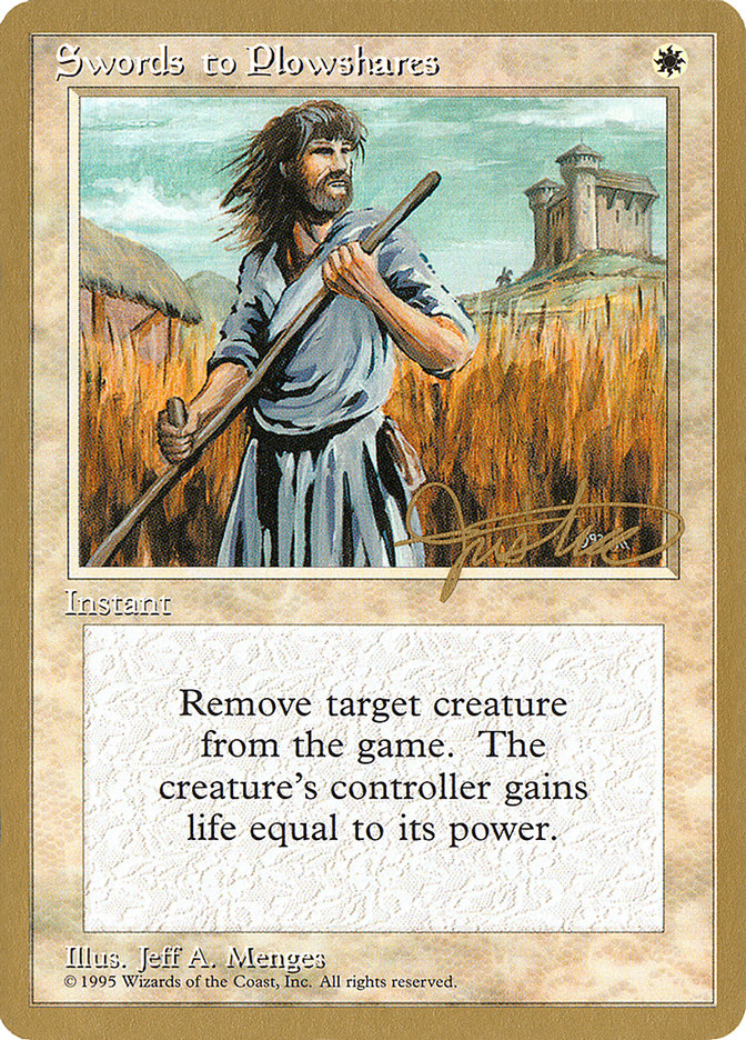 Swords to Plowshares (Mark Justice) [Pro Tour Collector Set] | L.A. Mood Comics and Games