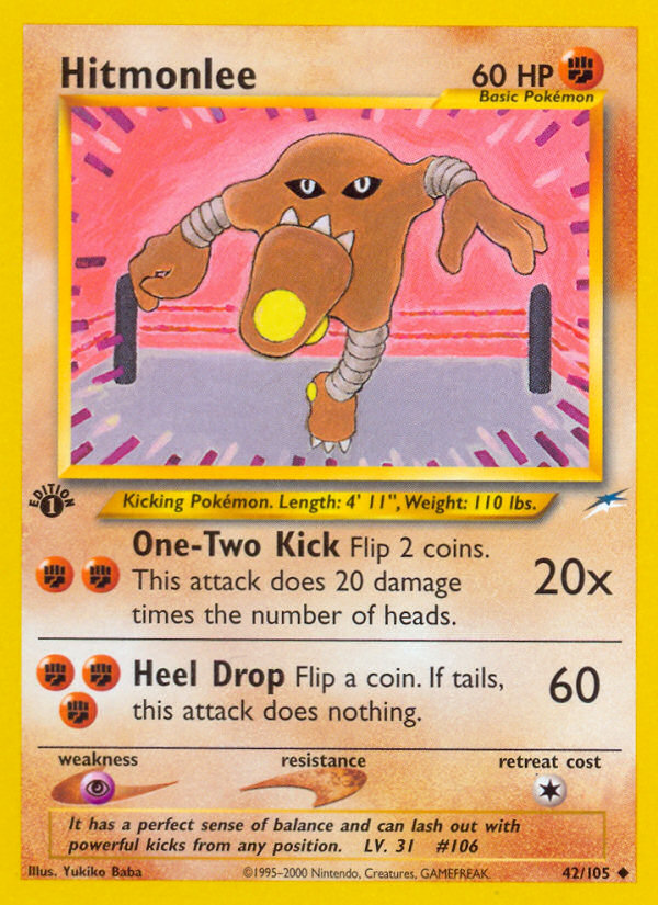 Hitmonlee (42/105) [Neo Destiny 1st Edition] | L.A. Mood Comics and Games