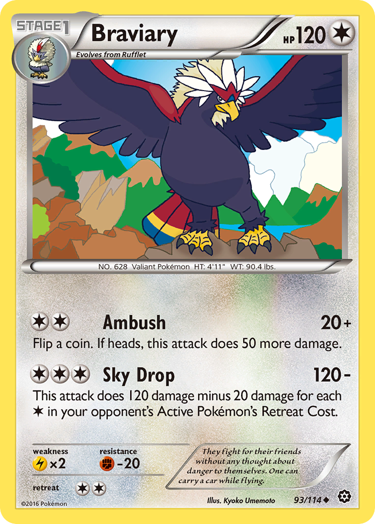 Braviary (93/114) [XY: Steam Siege] | L.A. Mood Comics and Games
