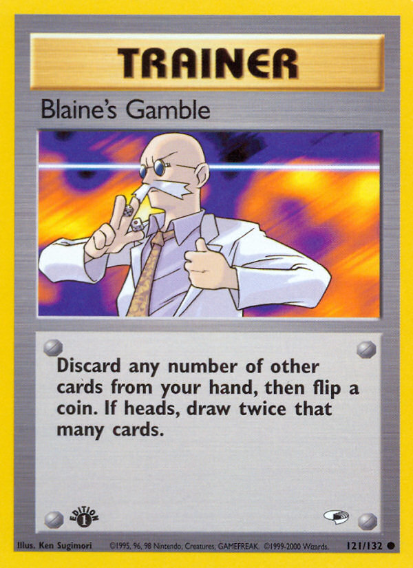 Blaine's Gamble (121/132) [Gym Heroes 1st Edition] | L.A. Mood Comics and Games