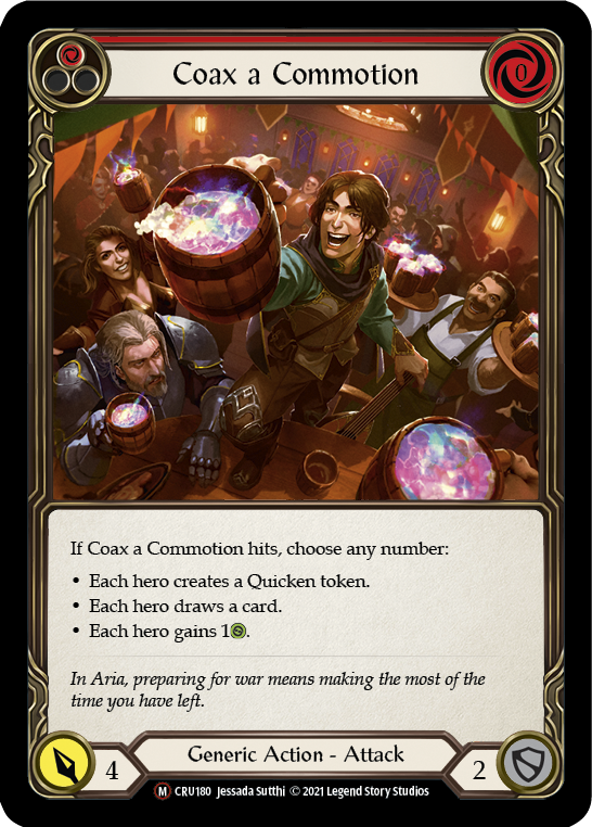 Coax a Commotion [U-CRU180] (Crucible of War Unlimited)  Unlimited Rainbow Foil | L.A. Mood Comics and Games