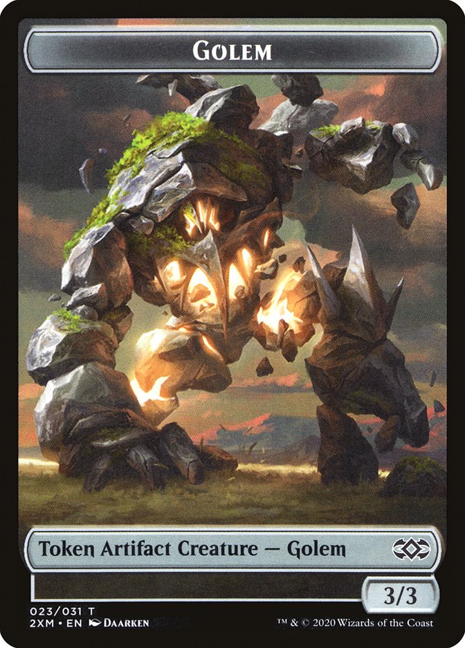 Elephant // Golem Double-Sided Token [Double Masters Tokens] | L.A. Mood Comics and Games