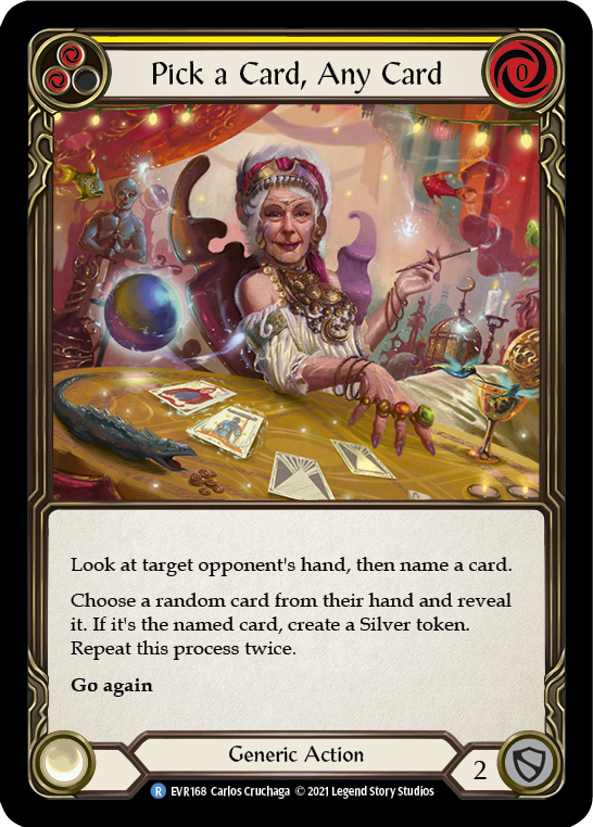 Pick a Card, Any Card (Yellow) [EVR168] (Everfest)  1st Edition Rainbow Foil | L.A. Mood Comics and Games