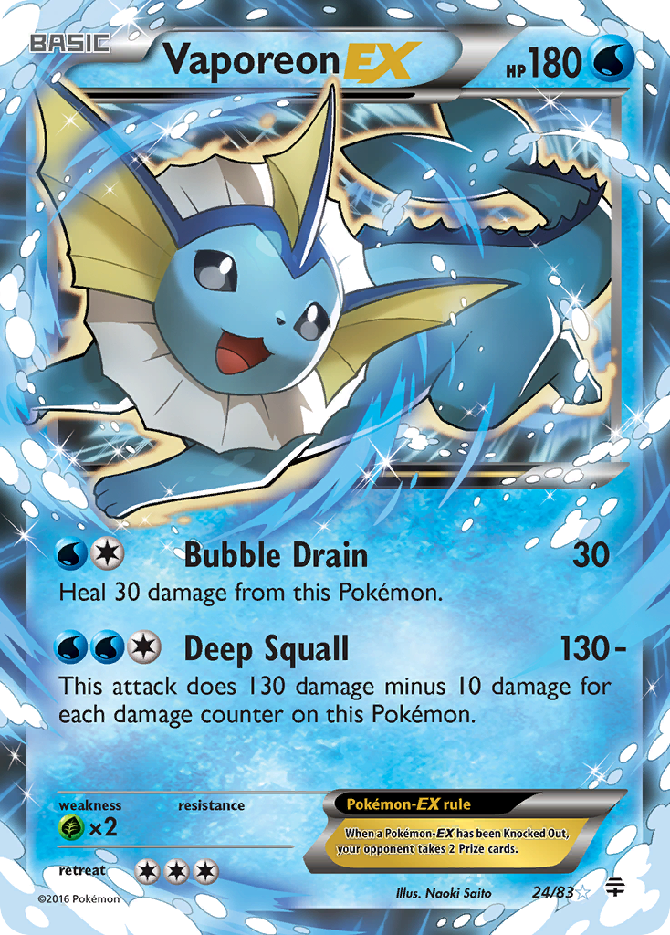 Vaporeon EX (24/83) [XY: Generations] | L.A. Mood Comics and Games