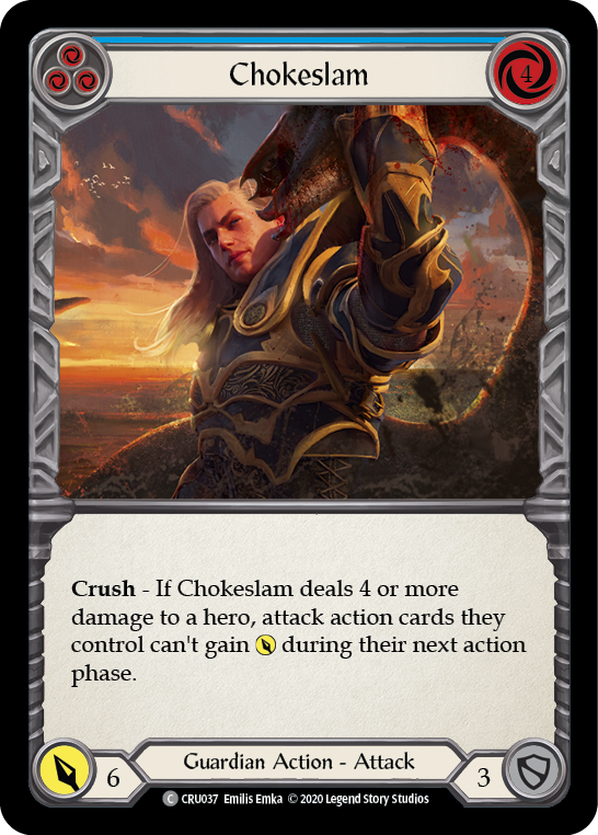 Chokeslam (Blue) [CRU037] (Crucible of War)  1st Edition Rainbow Foil | L.A. Mood Comics and Games