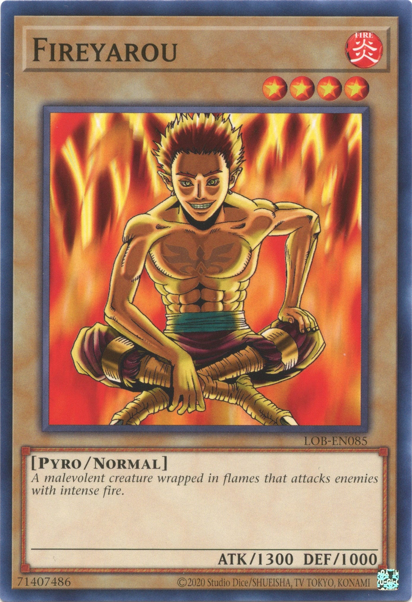 Fireyarou (25th Anniversary) [LOB-EN085] Common | L.A. Mood Comics and Games